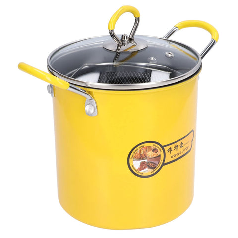 Japanese Fryer Pot, 3L Stainless Steel Frying Pan with Lid for Induction Hobs