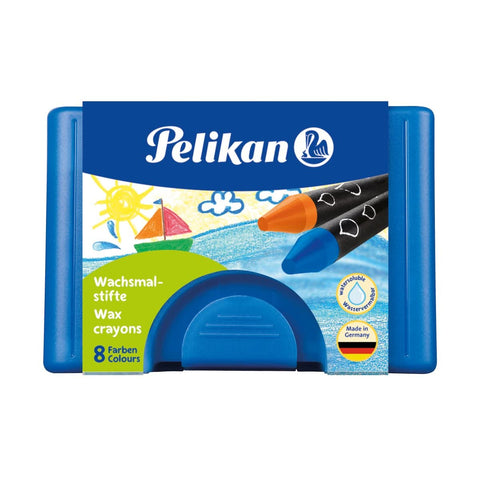 Pelikan 722959, Wax Crayons, Water Soluble, 8 Pieces