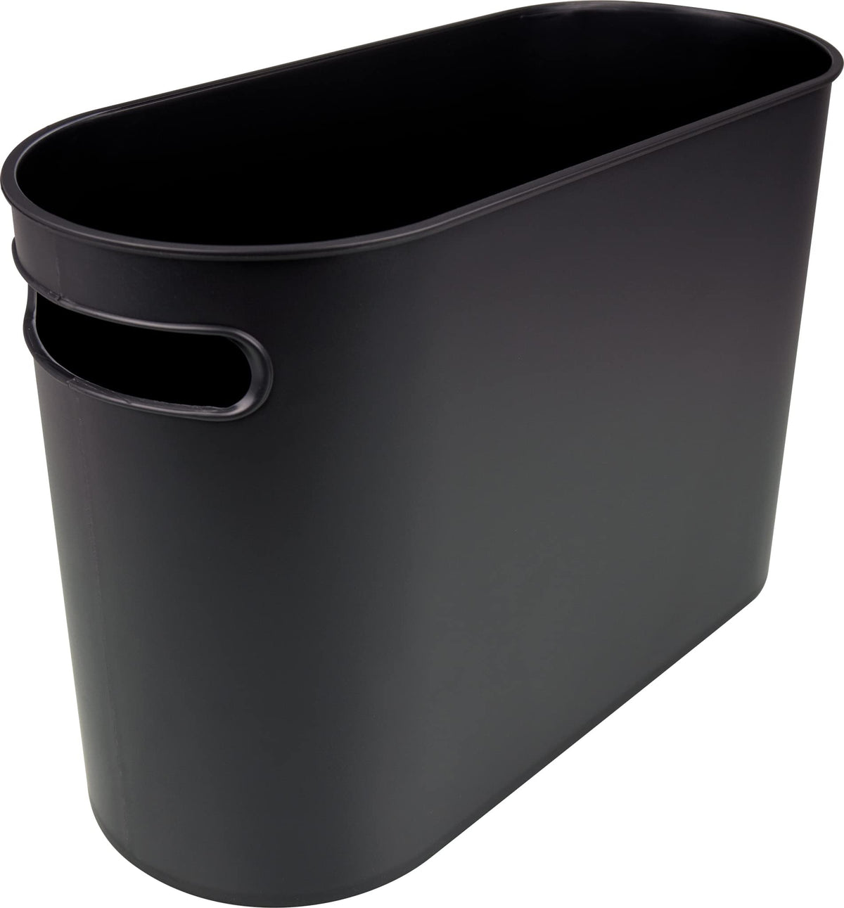 helit H6105695 Oval Paper Basket Style Classic with Finger Hole, 22 Litre, Black