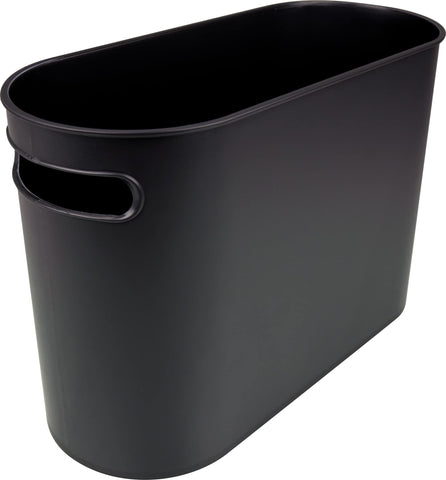 helit H6105695 Oval Paper Basket Style Classic with Finger Hole, 22 Litre, Black
