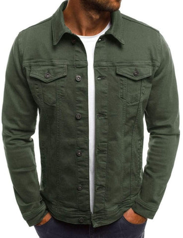 SOMTHRON Men's Oversize Cozy Regular Fit Utility Pocket Overshirt Long Sleeve Slim Fit Button Up Denim Field Shirt Jacket(AG-M)