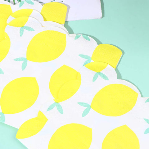 16pcs Lemon Bar Paper Decorative Napkins Soft Lemon Napkins Paper Napkins Decorative Kids Party Paper Towel Disposable Brunch Tissue Dinner Table Napkins Cocktail Wedding Baby