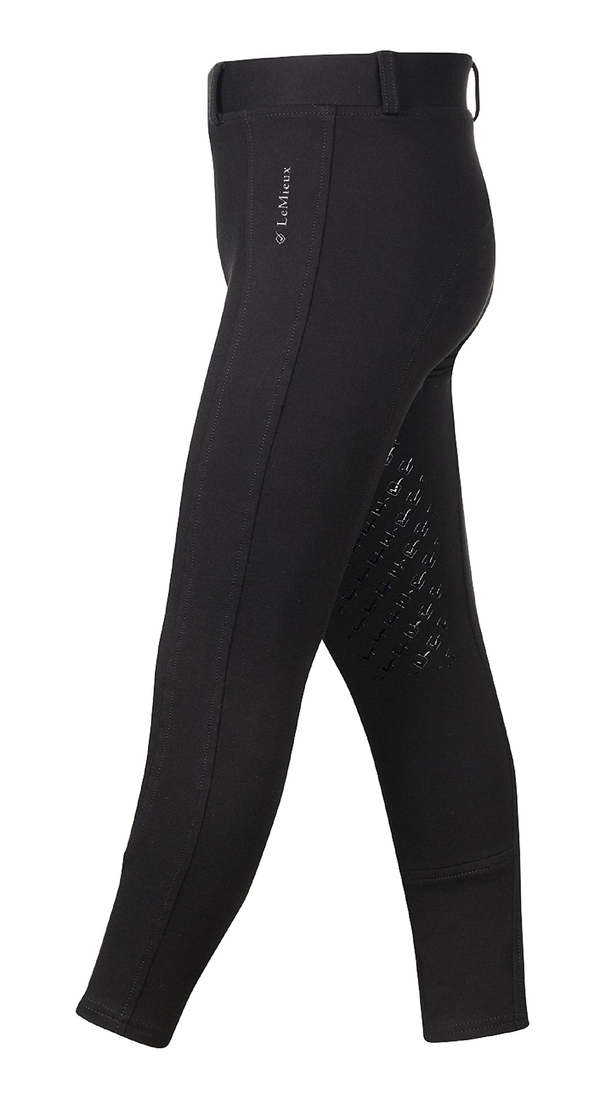 LeMieux Junior Pro Jodhpurs for Girls & Young Riders - Equestrian Riding Tights - Full Seat Youth Horseback Riding Gear (Black / 5-6 Years)