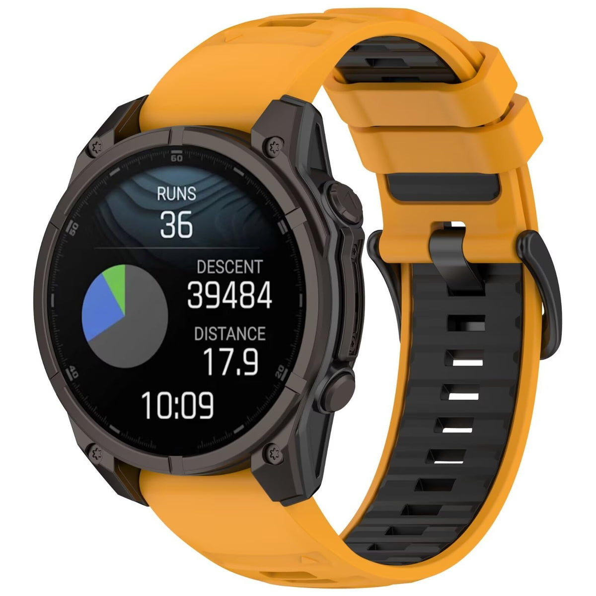 TINGYR Strap Compatible with Garmin Fenix 8 51mm, Convenient, Slim, Watch Replacement Straps Compatible with Garmin Fenix 8 51mm.Orange Black