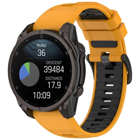 TINGYR Strap Compatible with Garmin Fenix 8 51mm, Convenient, Slim, Watch Replacement Straps Compatible with Garmin Fenix 8 51mm.Orange Black