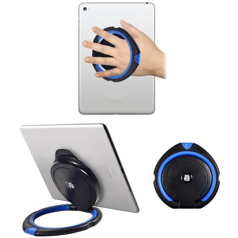 Tablet Stand Adjustable Universal Tablet Hand Strap Holder, 360 Degrees Handle Grip Compatible with iPad Pro 9.7/10.5, Air Mini Surface Pro, Samsung Huawei Tablet (Bule)