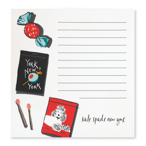Kate Spade New York Memo Notepad, Small Scratch Pad for Notes, Cute Lined Writing Pad with 125 Sheets, Purse Matchbook