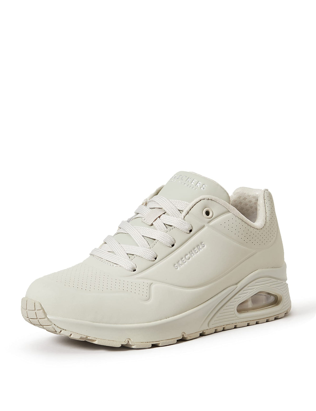 Skechers womens Skecher Street Women's Uno - Stand on Air Sneaker, Off-white, 7 US