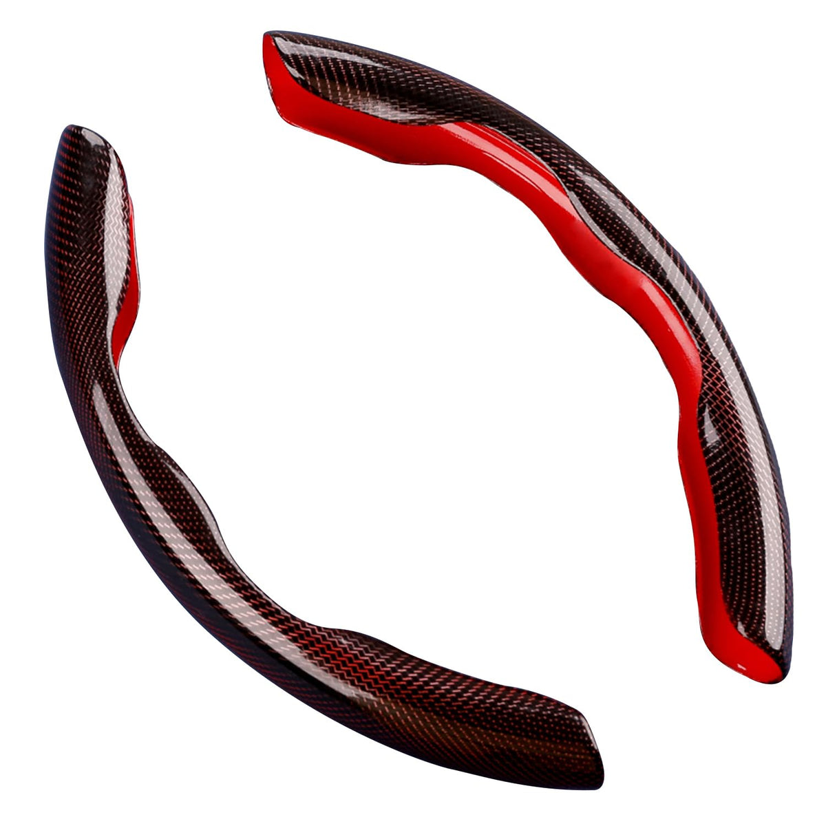 UNCLE LIAO Car Steering Wheel Cover for Toyota FJ Cruiser 2007-2023 Steering Wheel Cover Segmented Steering Wheel Protector Fits.,A-Red