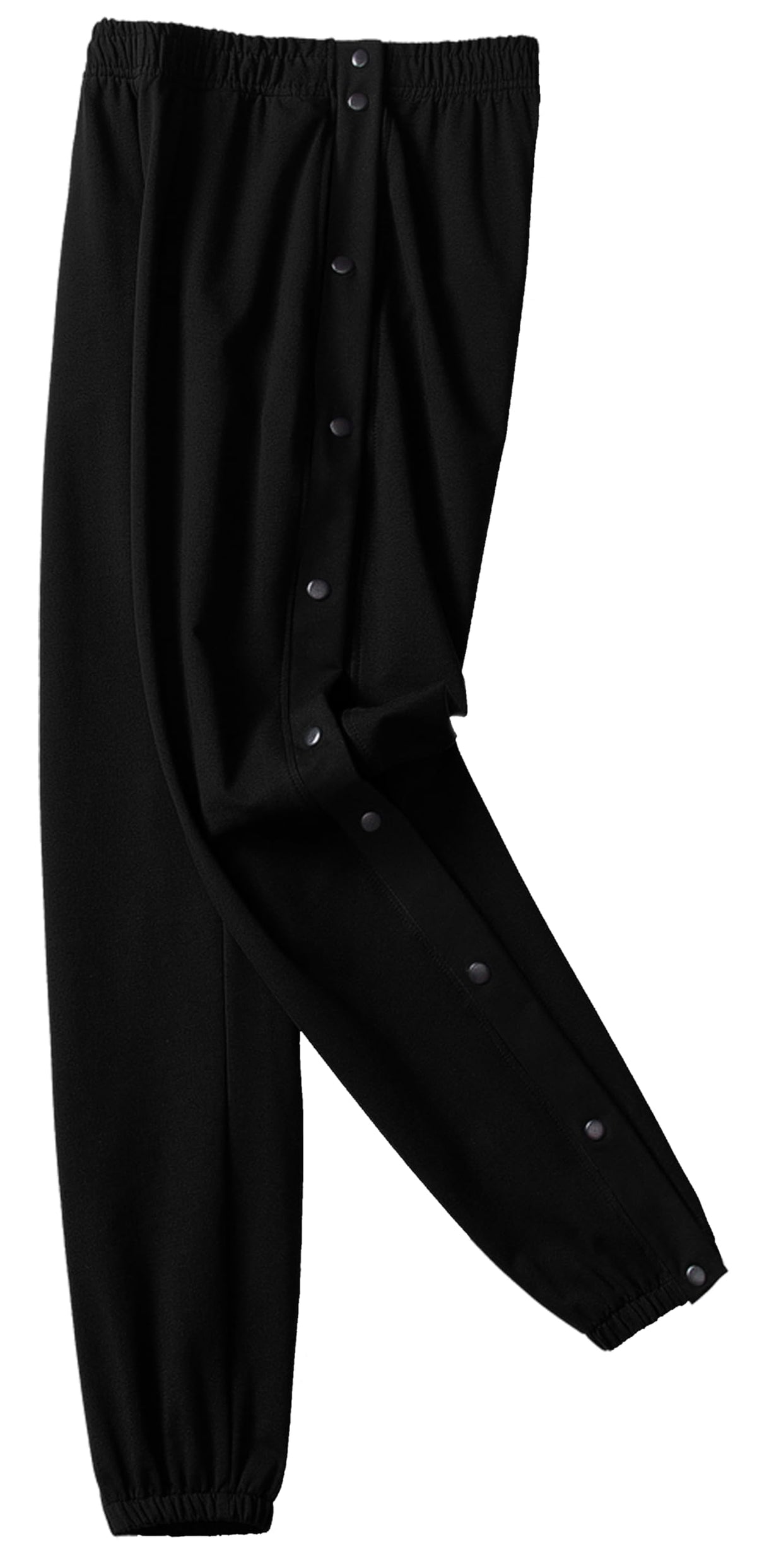 Chrisuno Women's Sweatpants Tear Away Joggers Athletic Workout Sweat Pants, Solid Black, XXXL