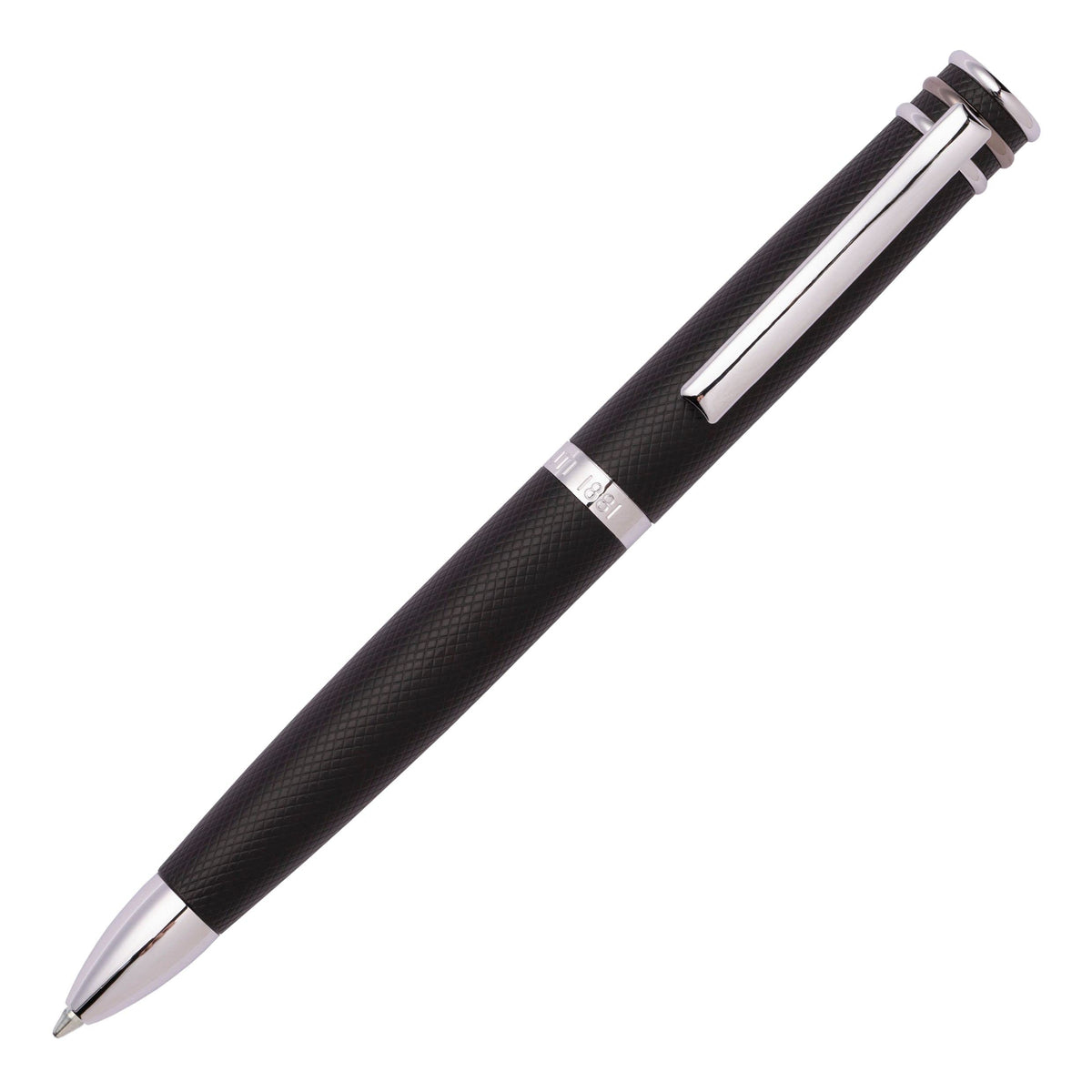 Cerruti 1881 Ballpoint Pen Austin | Iconic Writing Instrument | Blue Ink | Gift Box (Diamond Black)