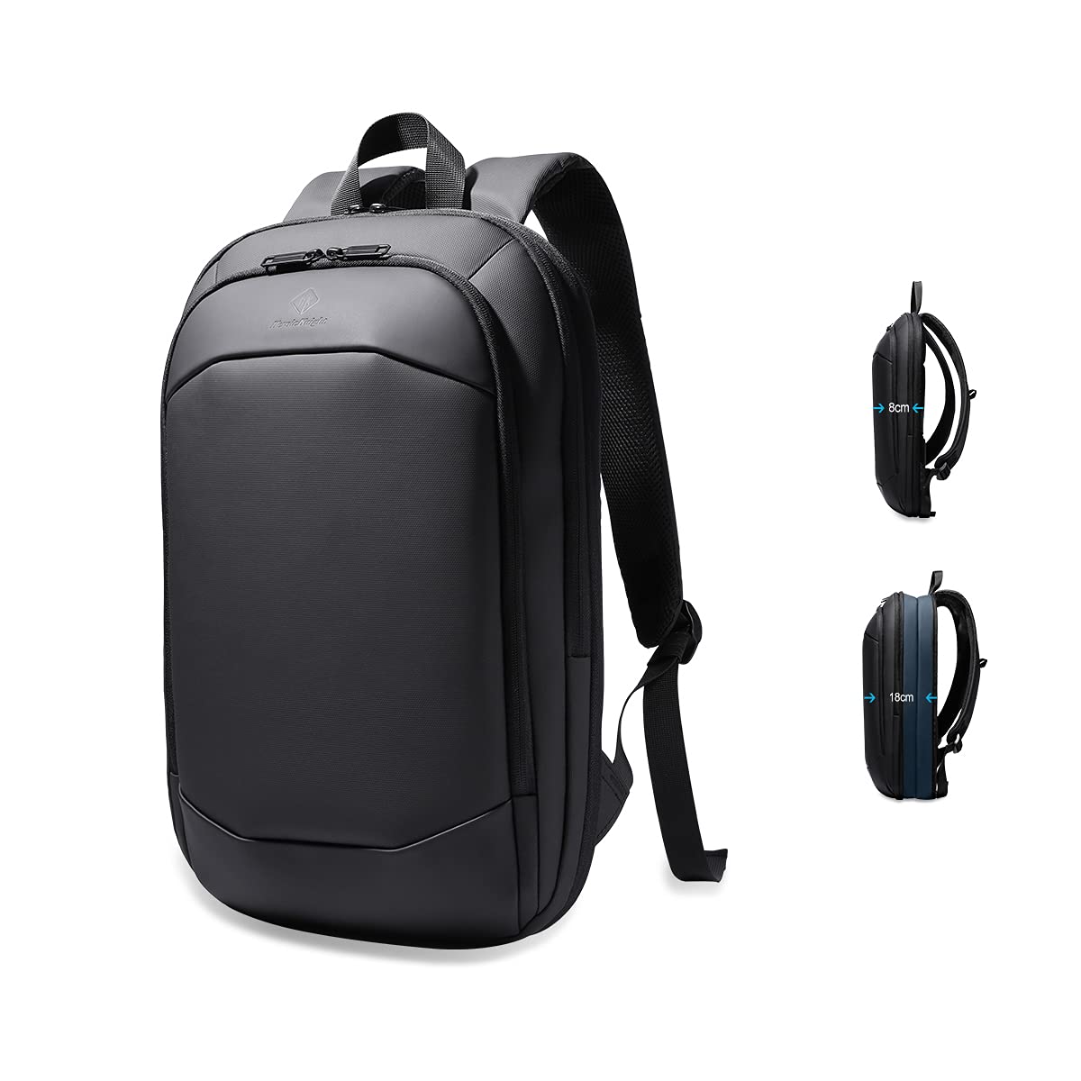 HEROIC KNIGHT Laptop Backpack 15.6 Inch Backpack Expandable Rucksack Waterproof Backpack Lightweight Travel Backpack Anti Theft Backpack Business Work Bag For Work Sport Travel Business Office- Black