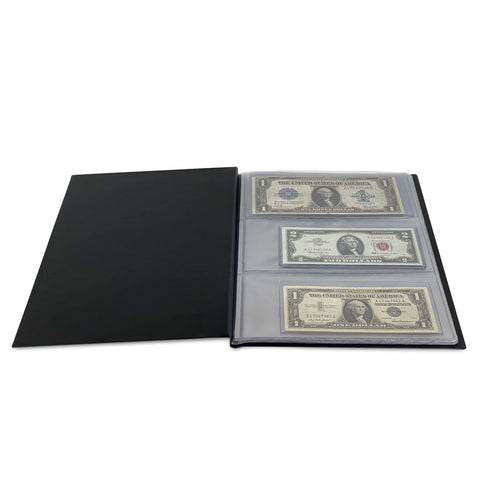 BCW Currency Portfolio | Compact Bill Organizer with 10 Sealed 3-Pocket Pages | Heavy-Duty Vinyl, Welded Seams | Pocket Size 3 7/8 x 8 1/4 inches Currency Bill Book Collection Album