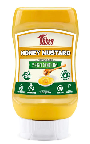 Mrs Taste Sugar Free Honey Mustard, Zero Calories, Zero Sodium, Zero Sugar, High Fiber, Keto Friendly, Paleo Friendly, Condiments and Sauces (12 oz, Honey Mustard)