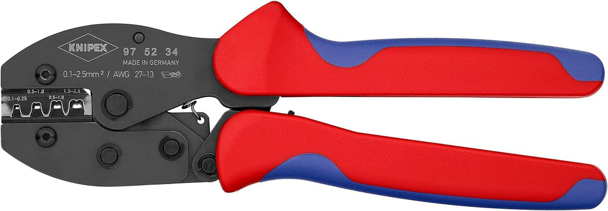 Knipex PreciForceÂ® Crimping Pliers burnished, with multi-component grips 220 mm 97 52 34