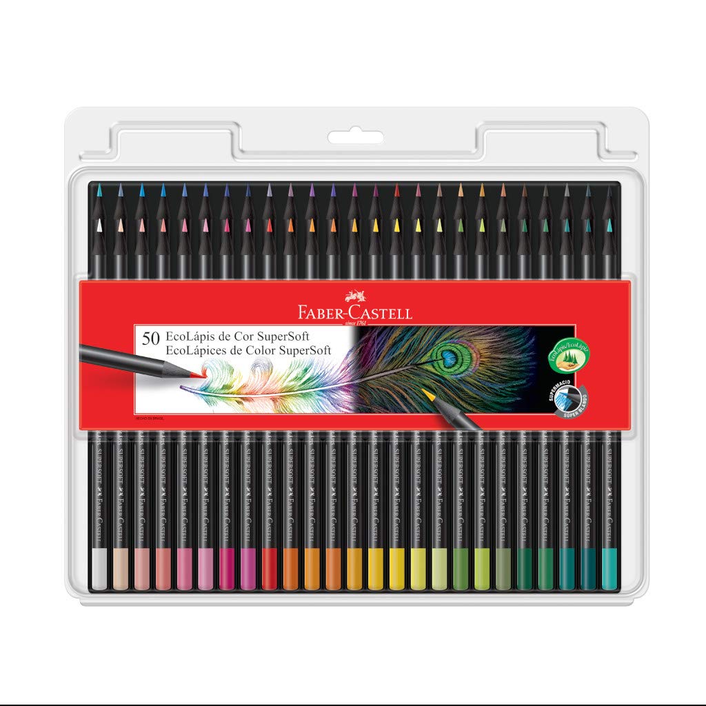 Faber-Castell Color Pencil, EcoPencil Supersoft, 50 Colors