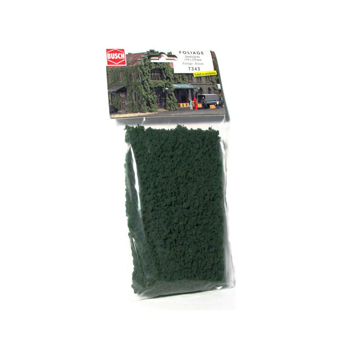 Busch 7343 Foliage dk Green 15x25cm HO Scenery Scale Model Scenery