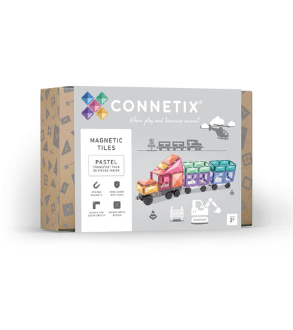 Connetix Pastel Transport Pack, 50 Pieces