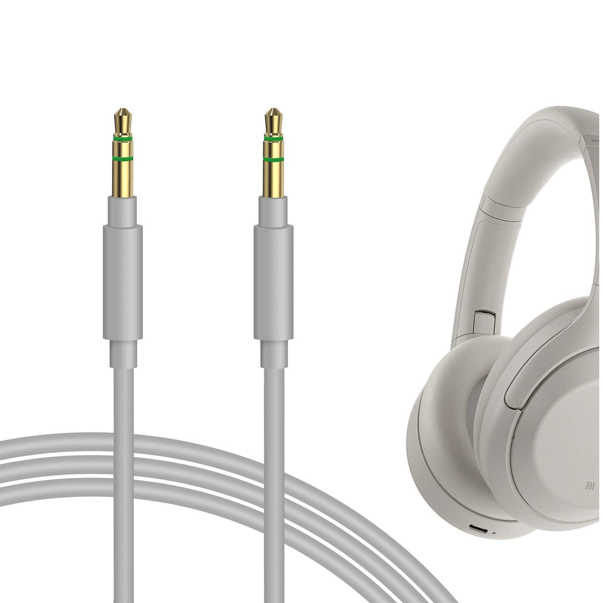 Geekria Audio Cable Compatible with Sony WH-ULT900N WH-1000XM5/1000XM4, WH-XB 920N/910N WH-CH700N INZONE H5 Headphones Cable, 1/8" (3.5mm) to 3.5mm Replacement Stereo Cord (4ft/1.2m)