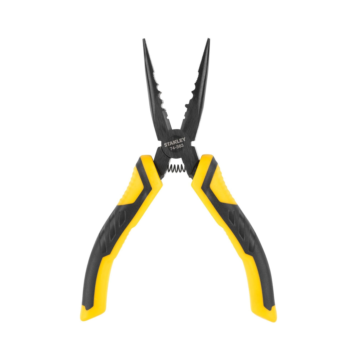 STANLEY STA074363 Flat Long & Snipe Nose Pliers, Yellow