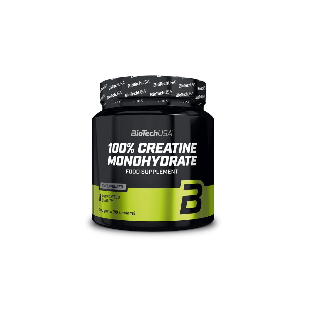 BioTechUSA 100% Creatine Monohydrate | Pharmaceutical-Grade Creatine | Micronized | Vegan | Glutenfree, Unflavoured, 300 g