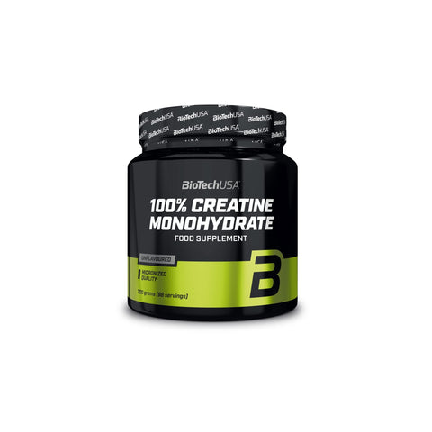 BioTechUSA 100% Creatine Monohydrate | Pharmaceutical-Grade Creatine | Micronized | Vegan | Glutenfree, Unflavoured, 300 g
