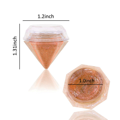 Apooliy Metallics Eyeshadow Cream Eye Shadow with High Pigmented, Glitter & Glow Makeup Liquid for Face luminizers