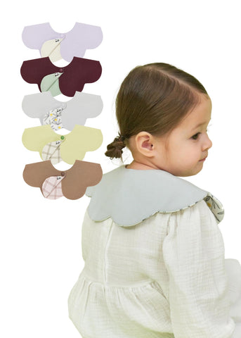 Konny Baby Bibs 5-Pack, 360 Â° Rotate, New Year Gifts, Soft and Absorbent Bandana Drooling for Boys Girls baby Essentials(Set 8) Lavender, Wine, Warm Grey, Lily Green, Mocha Pink