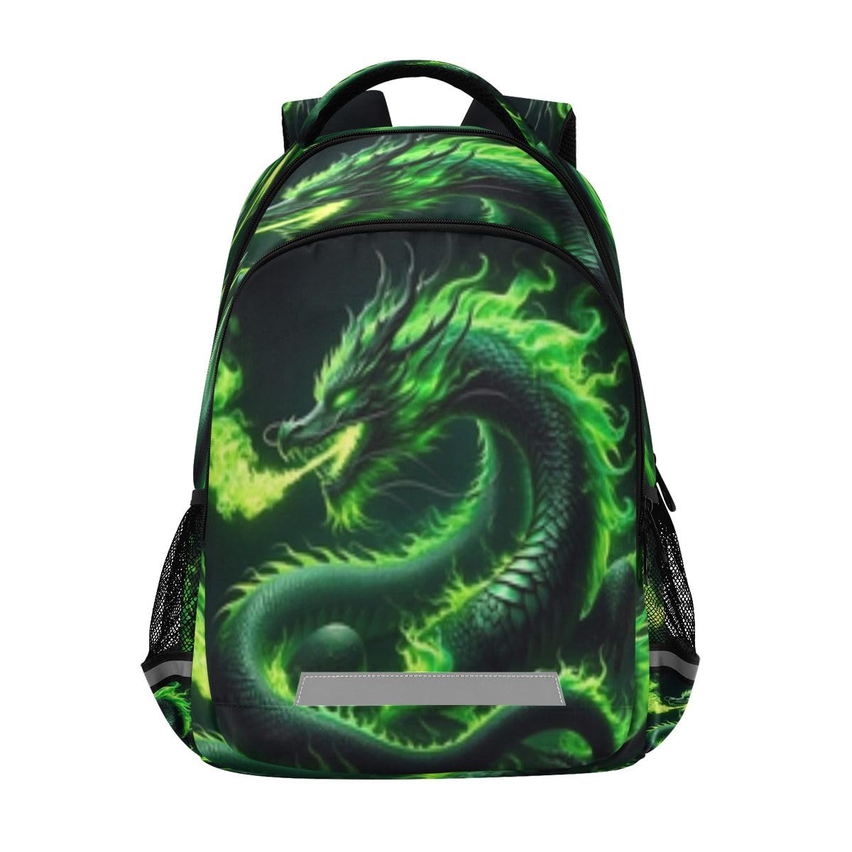 Green Fire Dragon Backpacks for Kids School Bag Student Backpack Bookbag For Boys Girls Casual Bag