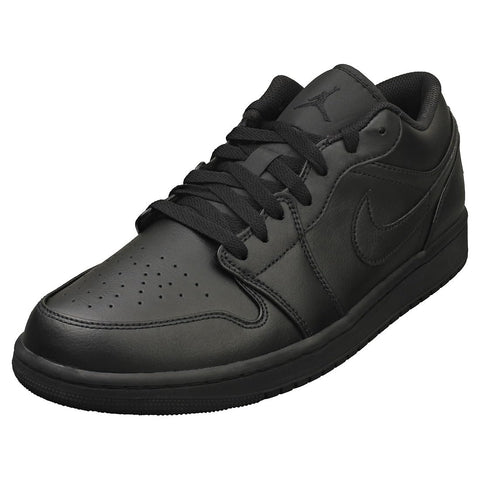 Jordan Mens Air 1 Low 553558 093 - Size 12 Black/Black/Black