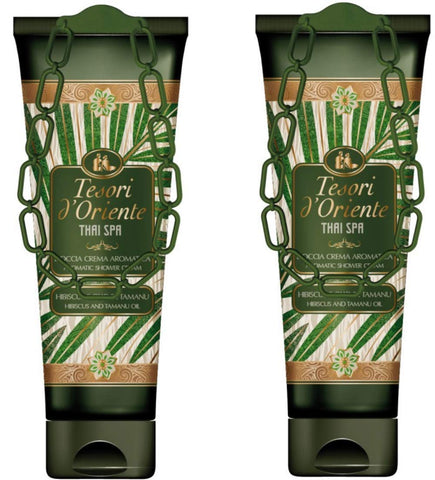 Tesori d'Oriente Thai Spa Aromatic Shower Cream 8.45 fl.oz,250ml Tube (Pack of 2)