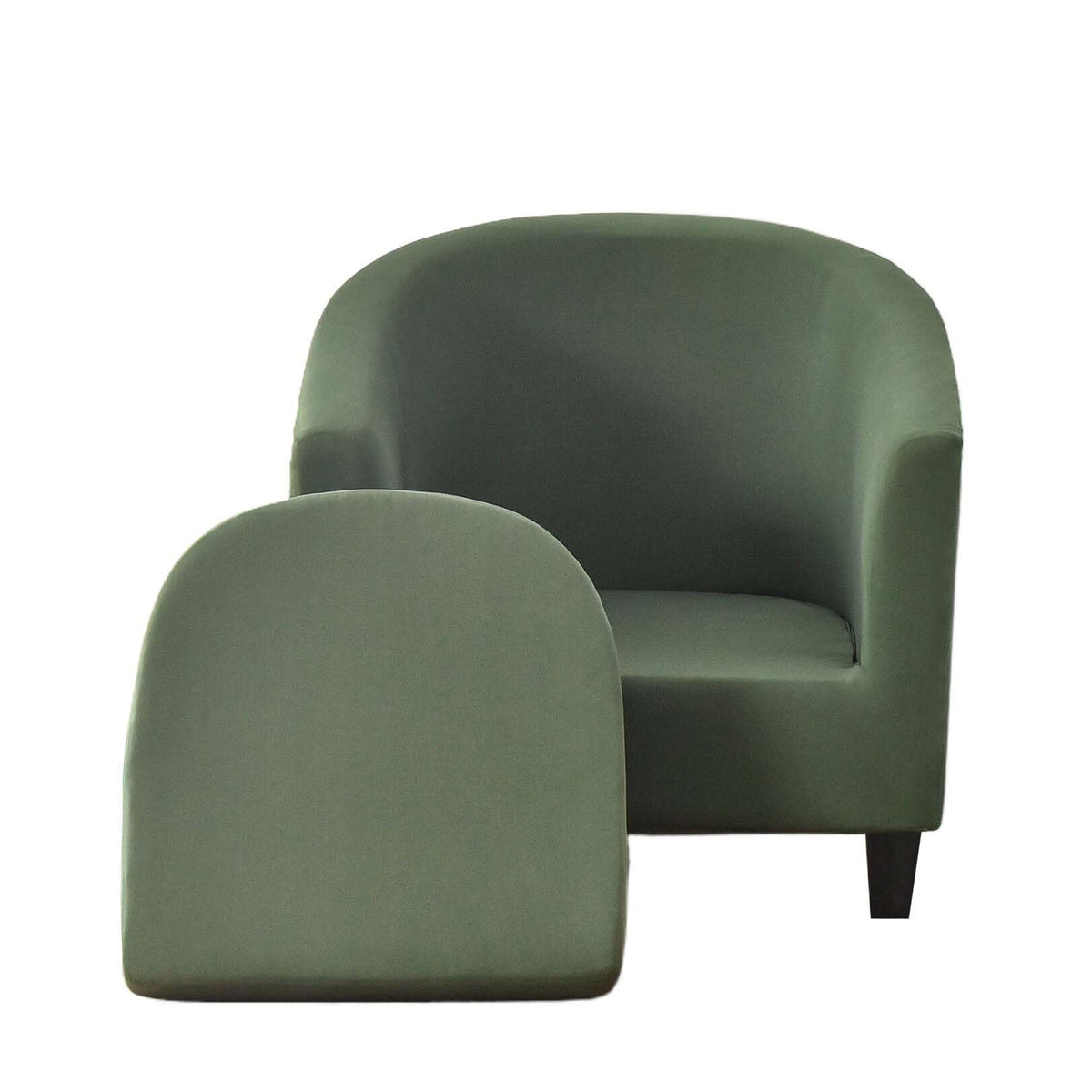 JUNLEBUYI Tub Chair Covers 2 Piece High Stretch Spandex Club Bucket Armchair Chairs Slipcovers with Cushion Cover 2-In-1 Upgraded Design Protector for Office Reception Dining Living Room (5#)