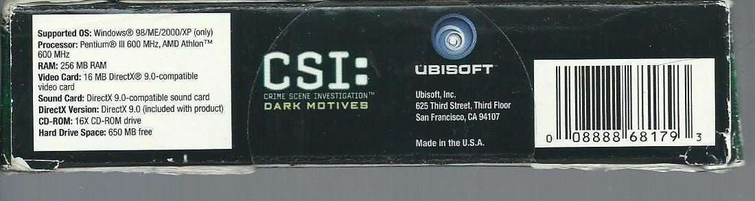 CSI: Crime Scene Investigation - Dark Motives