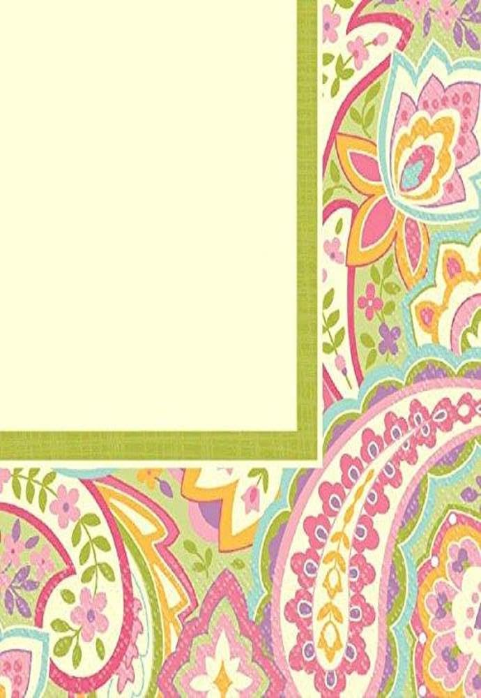Amscan Party Ready Dainty Paisely Lunch Napkins Tableware, Paper, 12" x 12", Pack of 16