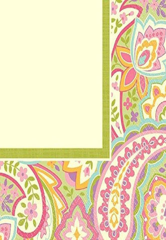 Amscan Party Ready Dainty Paisely Lunch Napkins Tableware, Paper, 12" x 12", Pack of 16