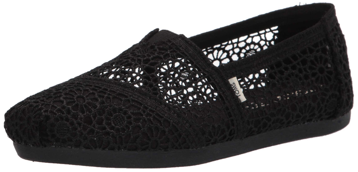 TOMS womens Alpargata Loafer, Black, 12 US