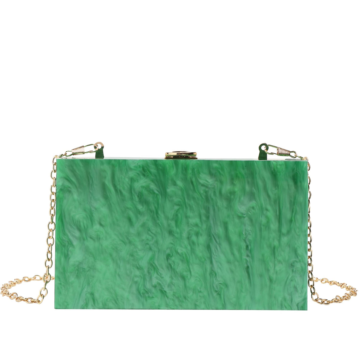 LETODE Bead Acrylic Clutch Bags Evening Purse Perspex Bag Handbags for Women-Green