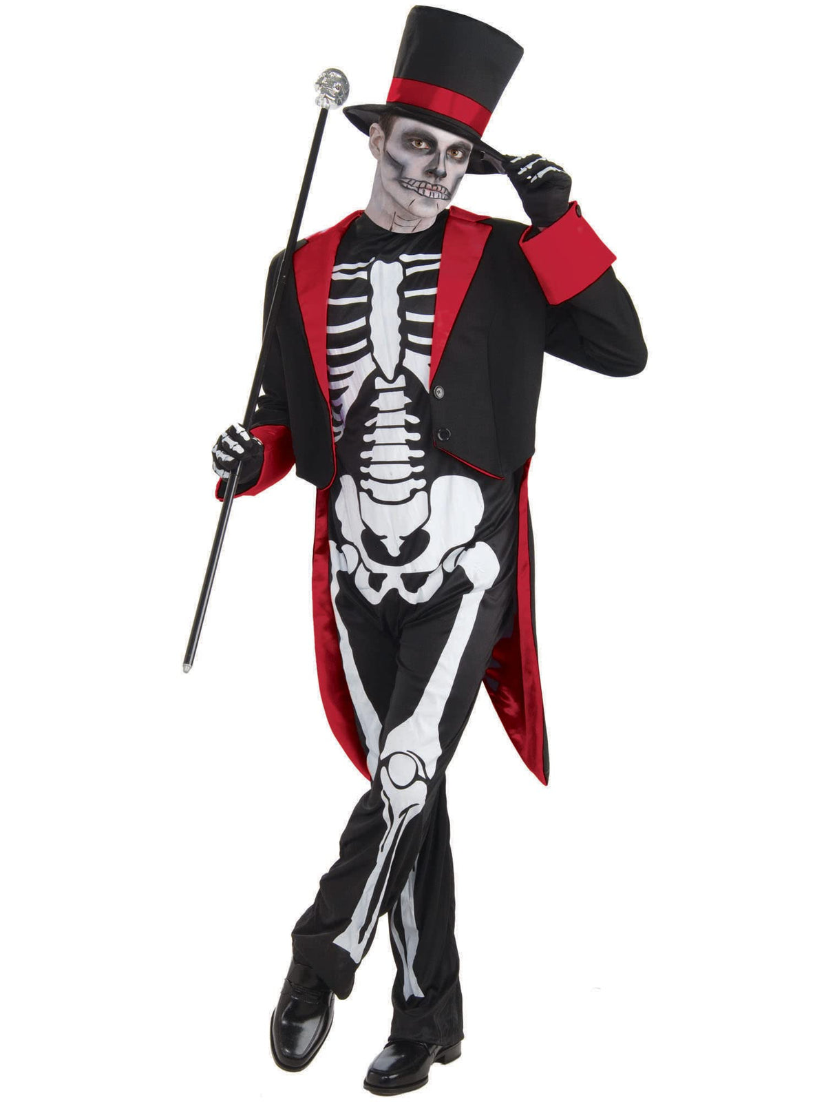 Bristol Novelty AC437 Mr Bone Jangles Costume, Red, 44-Inch