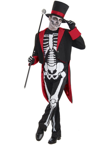 Bristol Novelty AC437 Mr Bone Jangles Costume, Red, 44-Inch