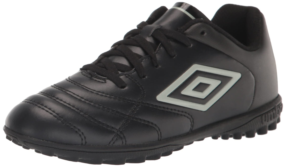 Umbro Boy's Classico XI TF Jr. Soccer Turf Shoe, Black/Gray, 3.5 Little Kid
