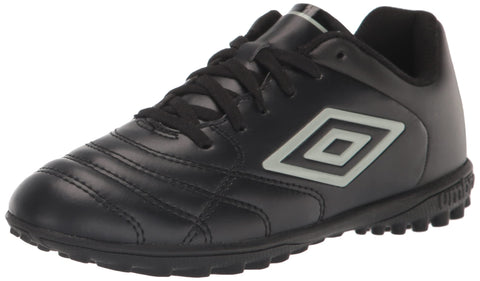Umbro Boy's Classico XI TF Jr. Soccer Turf Shoe, Black/Gray, 3.5 Little Kid