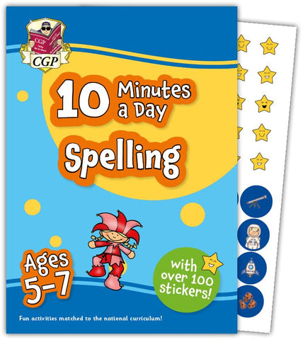 10 Minutes a Day Spelling for Ages 5-7 (with reward stickers) (CGP KS1 Activity Books and Cards)