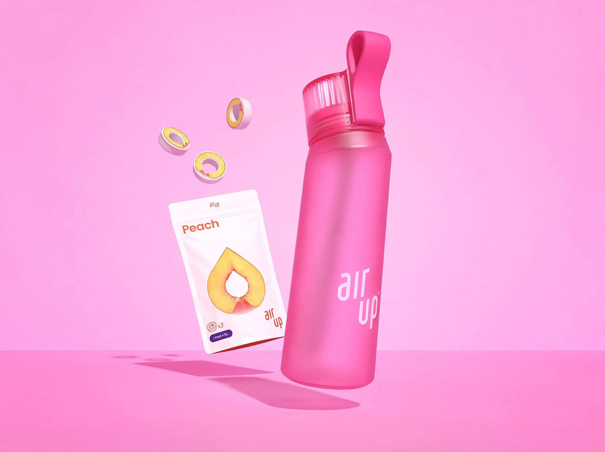 AU 650ml water Bottle with Pods/BPA Free/0 Calories/Tristan (Pink bottle incl. 3 Pods)