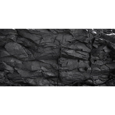 AWERT 60x24 inches Stone Aquarium Background Black Rock Fish Tank Background Rocky Terrarium Background Durable Polyester Background