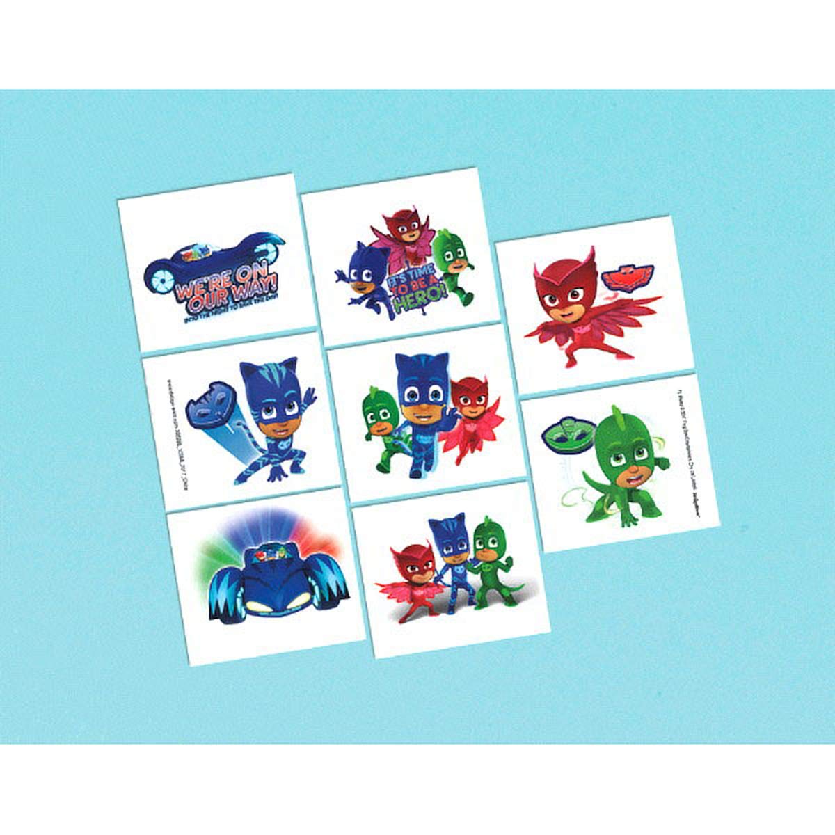 Amscan CP 'PJ Masks' Tattoos, Party Favor, 96 Ct.