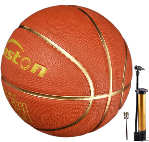 Senston Basketball Size 7 with Pump PU Leather Game Basket Ball for Indoor Outdoor Training Learner Basketballs