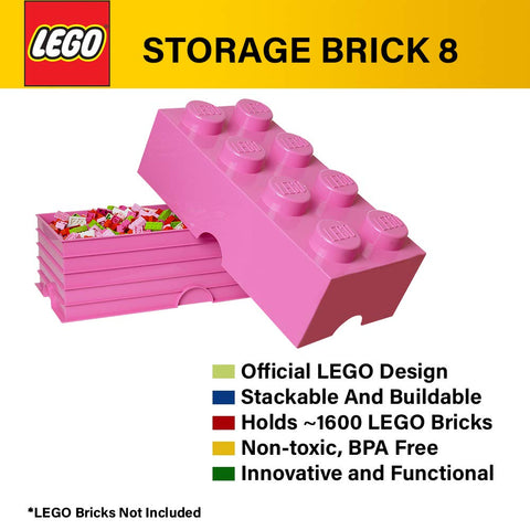 Lego Batman Storage Brick 8 Bright Yellow