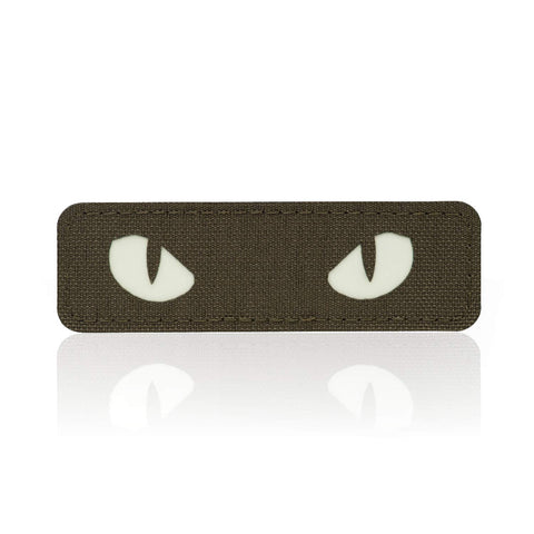 M-Tac Cat Eyes - Glow in The Dark - Morale Patches Tactical Patch Military Combat Hook Fasteners (Ranger Green - GITD)