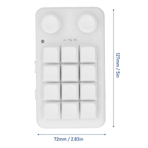 Walfront Mechanical 12 Key Industrial Keypad with Blue Switch and RGB LED Customizable Control RGB Keypad Game Keyboards Versatile Connectivity for Gaming and Office Use