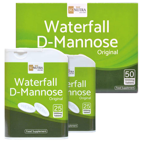 D-Mannose Tablets 1000mg - Waterfall D-Mannose sourced Naturally from Birch - High Purity - Suitable for Vegetarians & Vegans. SC Nutra (Sweet Cures)
